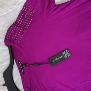 Cable and Gauge Purple Bedazzled Top